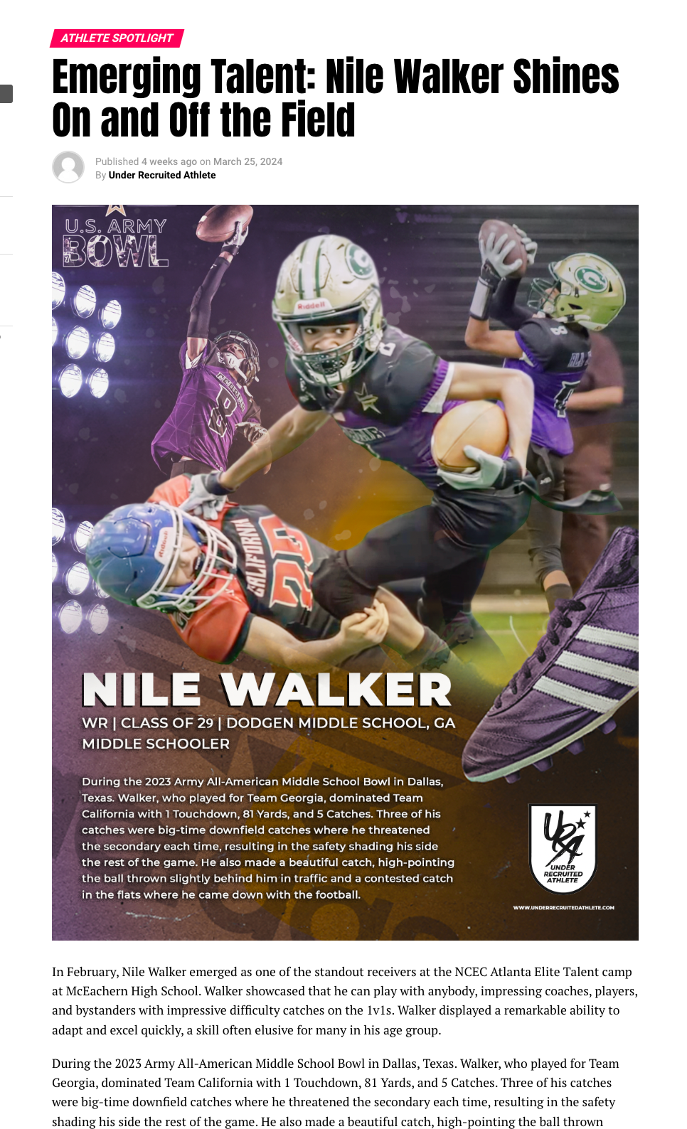 Player Article Write-up