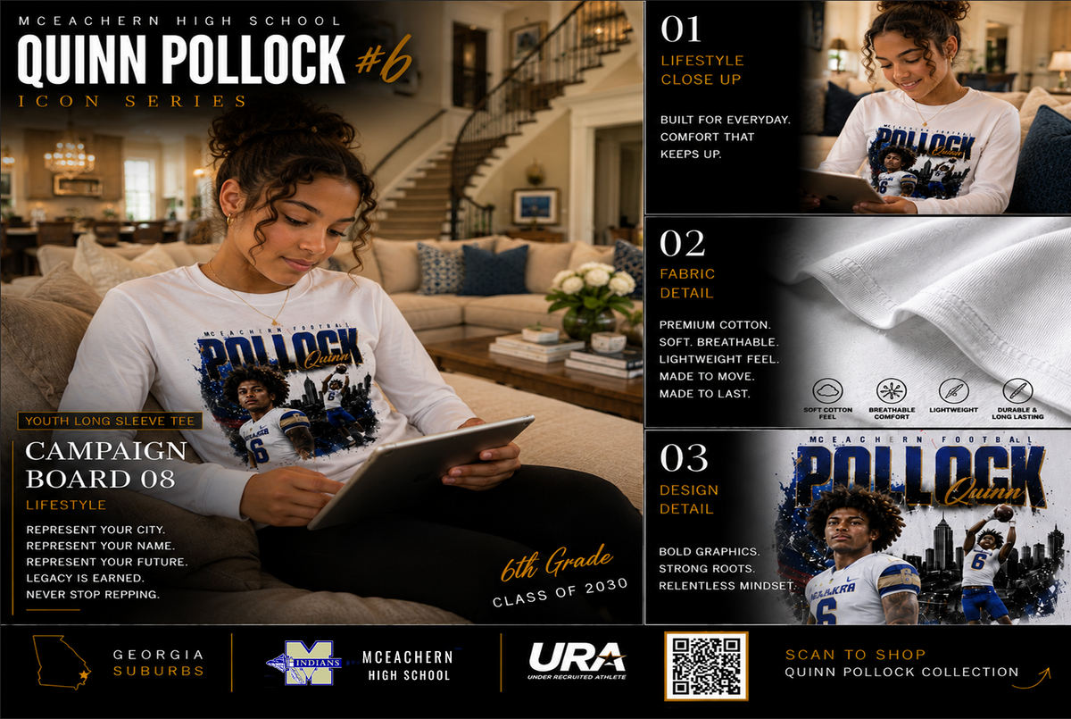 Quinn Pollock ICON Youth Long Sleeve Tee