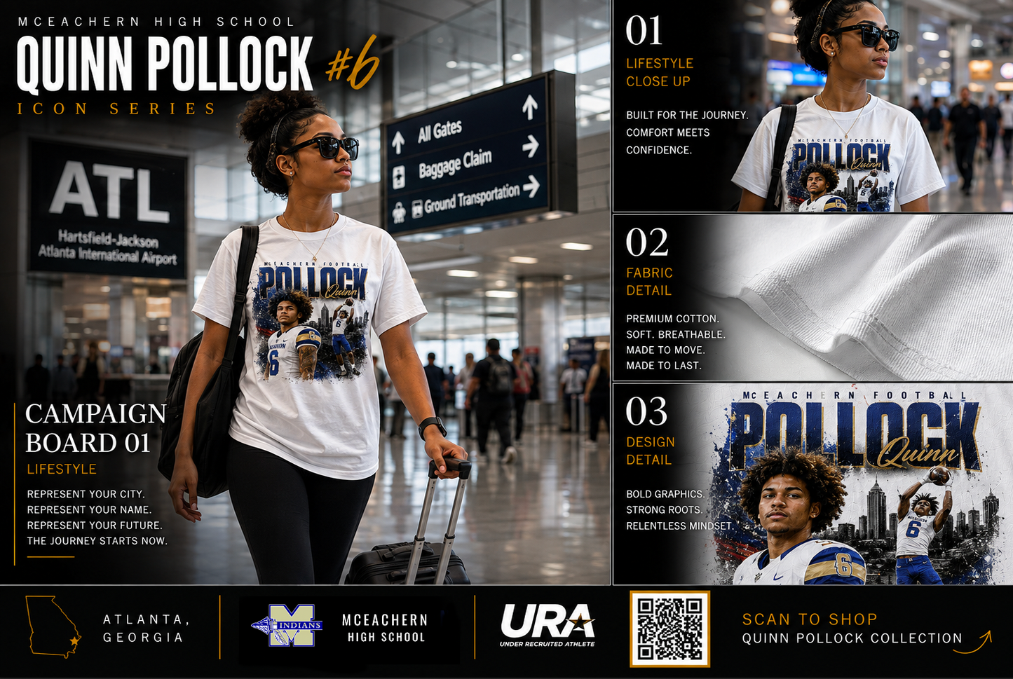 Quinn Pollock ICON Adult T-Shirt