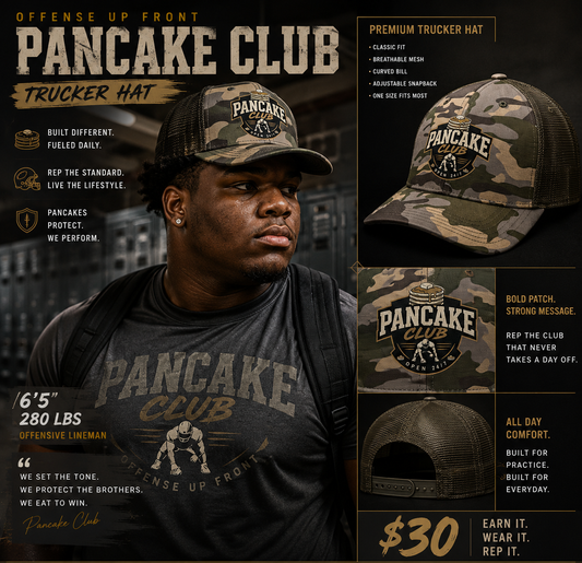 Pancake Club Camouflage Trucker Hat