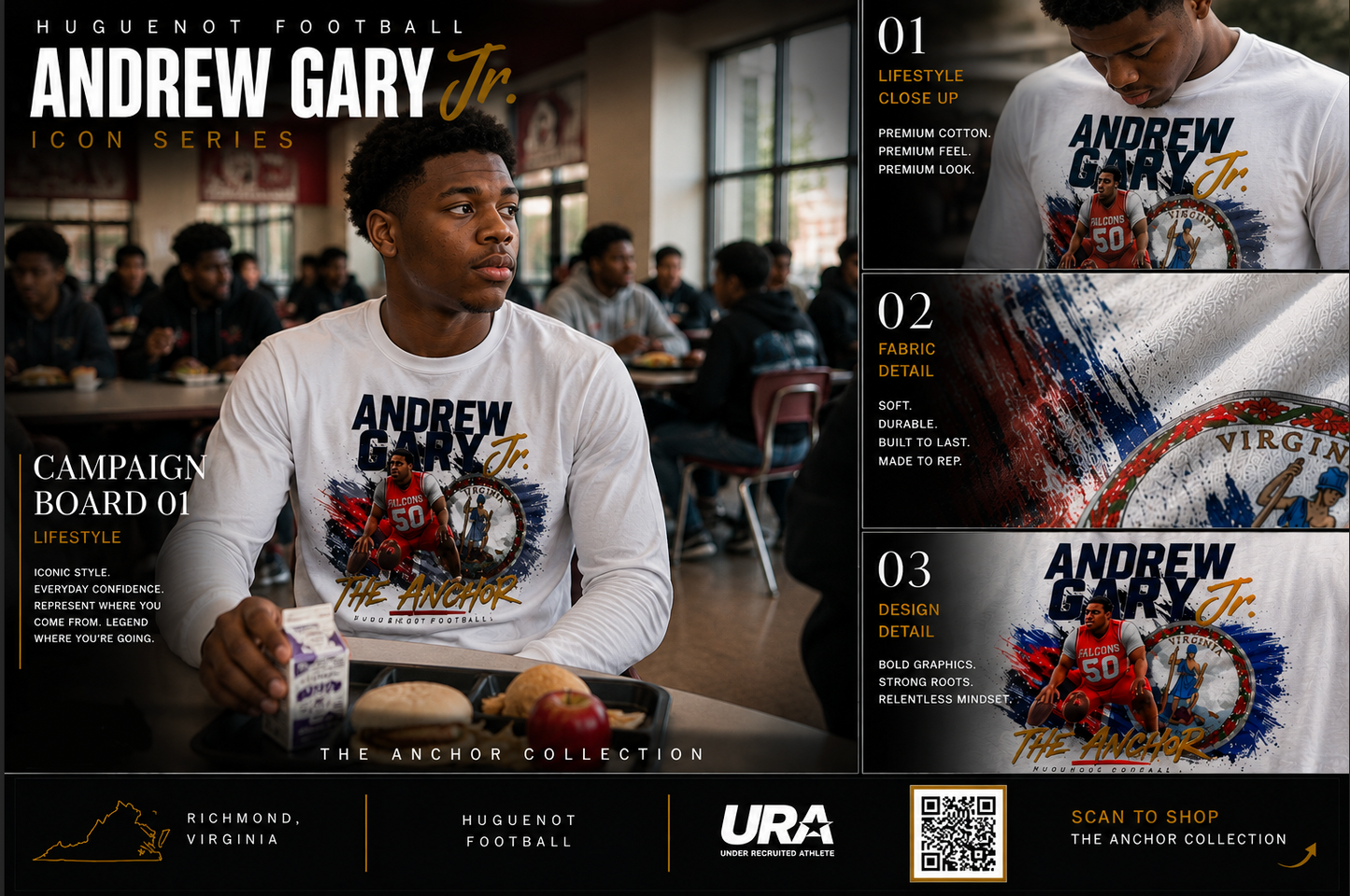 Andrew Gary Jr Unisex Anchor Long Sleeve Tee