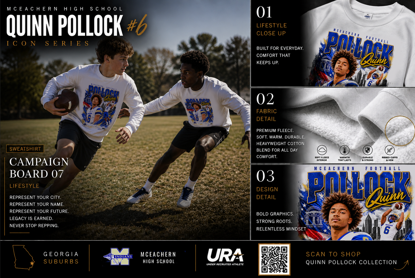 Quinn Pollock Youth Crewneck Sweatshirt